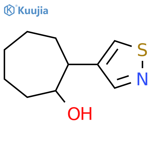 2-(1,2-thiazol-4-yl)cycloheptan-1-ol structure