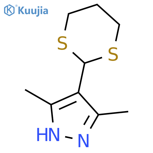 3,5-Dimethyl-4-(1,3-dithian-yl)-1H-pyrazole structure