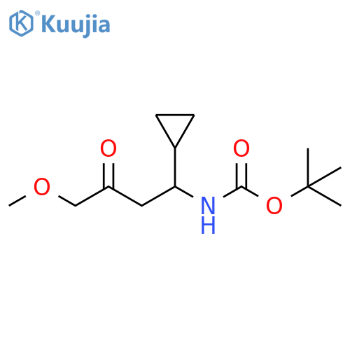 Carbamic acid, N-(1-cyclopropyl-4-methoxy-3-oxobutyl)-, 1,1-dimethylethyl ester structure