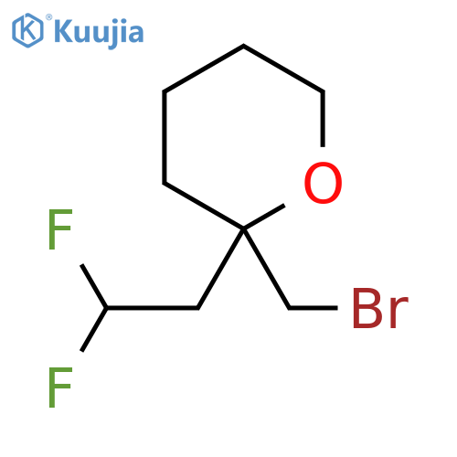 2-(Bromomethyl)-2-(2,2-difluoroethyl)oxane structure