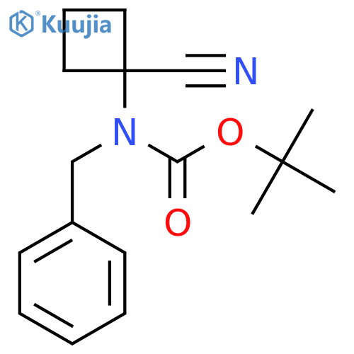 tert-butyl N-benzyl-N-(1-cyanocyclobutyl)carbamate structure