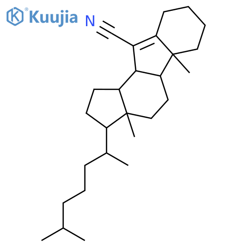 3a,5b-dimethyl-3-(6-methylheptan-2-yl)-1,2,3,4,5,5a,6,7,8,9,10a,10b-dodecahydrocyclopenta[a]fluorene-10-carbonitrile structure