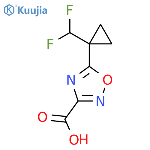 5-1-(difluoromethyl)cyclopropyl-1,2,4-oxadiazole-3-carboxylic acid structure