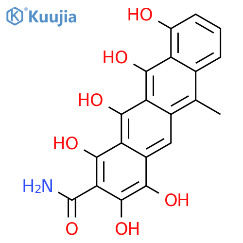 1,3,4,10,11,12-Hexahydroxy-6-methyl-2-naphthacenecarboxamide structure