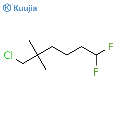 6-Chloro-1,1-difluoro-5,5-dimethylhexane structure