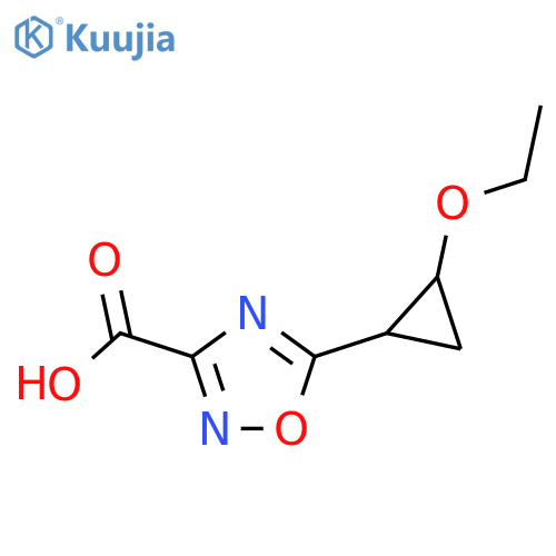 5-(2-ethoxycyclopropyl)-1,2,4-oxadiazole-3-carboxylic acid structure