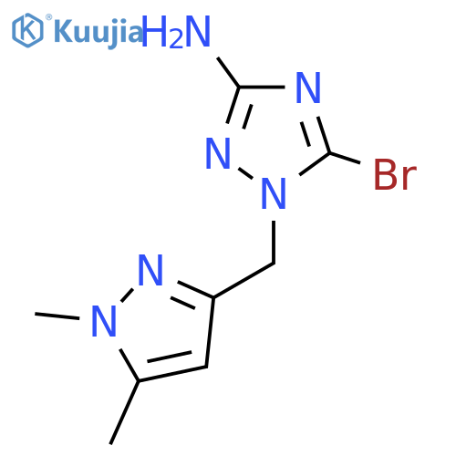 5-bromo-1-(1,5-dimethyl-1H-pyrazol-3-yl)methyl-1H-1,2,4-triazol-3-amine structure
