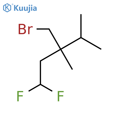 3-(Bromomethyl)-1,1-difluoro-3,4-dimethylpentane structure