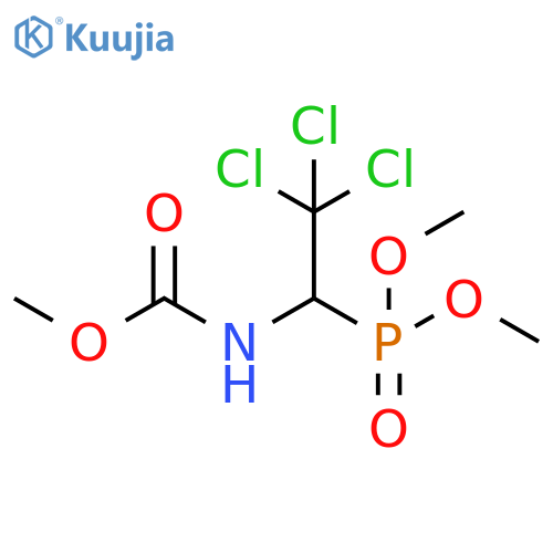 methyl N-2,2,2-trichloro-1-(dimethoxyphosphoryl)ethylcarbamate structure