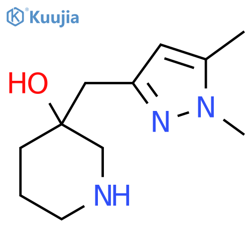 3-(1,5-dimethyl-1H-pyrazol-3-yl)methylpiperidin-3-ol structure