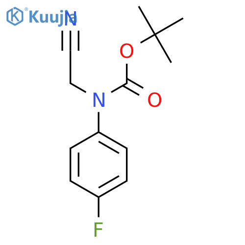 tert-butyl N-(cyanomethyl)-N-(4-fluorophenyl)carbamate structure