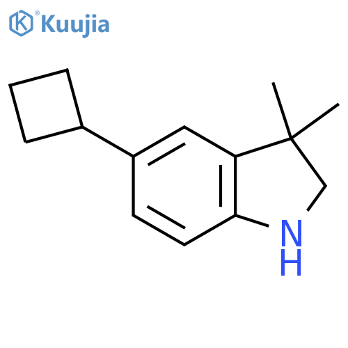 5-cyclobutyl-3,3-dimethyl-2,3-dihydro-1H-indole structure