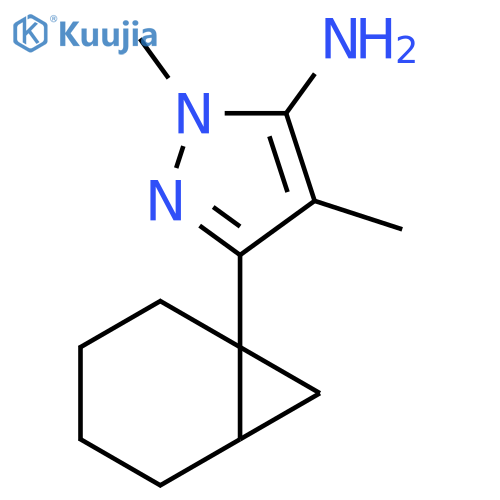 3-{bicyclo[4.1.0]heptan-1-yl}-1,4-dimethyl-1H-pyrazol-5-amine structure
