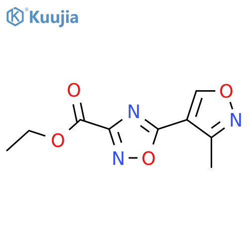 ethyl 5-(3-methyl-1,2-oxazol-4-yl)-1,2,4-oxadiazole-3-carboxylate structure