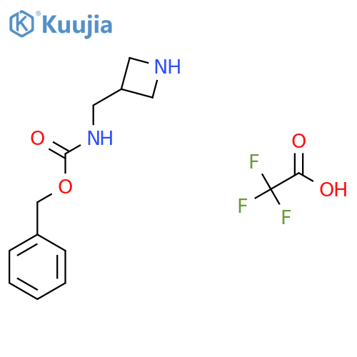 benzyl N-(azetidin-3-ylmethyl)carbamate;2,2,2-trifluoroacetic acid structure