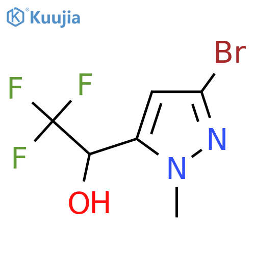 1-(3-bromo-1-methyl-1H-pyrazol-5-yl)-2,2,2-trifluoroethan-1-ol structure