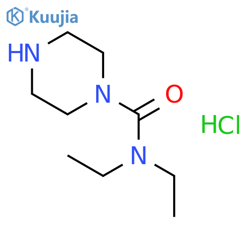 N,N-diethylpiperazine-1-carboxamide hydrochloride structure