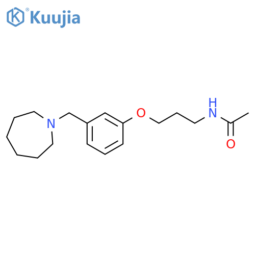 Acetamide, N-[3-[3-[(hexahydro-1H-azepin-1-yl)methyl]phenoxy]propyl]- structure