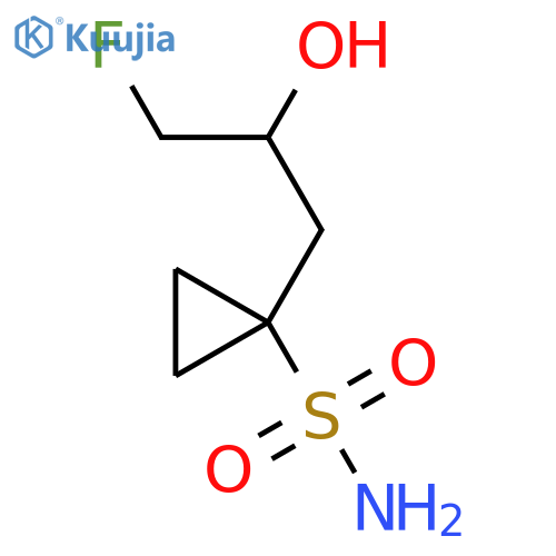 1-(3-fluoro-2-hydroxypropyl)cyclopropane-1-sulfonamide structure