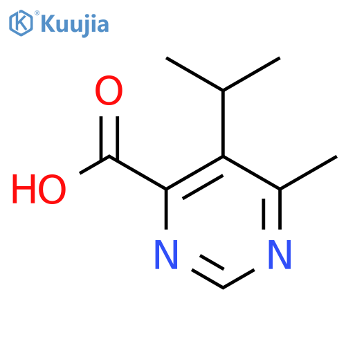 6-methyl-5-(propan-2-yl)pyrimidine-4-carboxylic acid structure