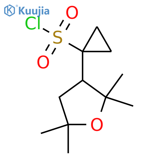 1-(2,2,5,5-tetramethyloxolan-3-yl)cyclopropane-1-sulfonyl chloride structure