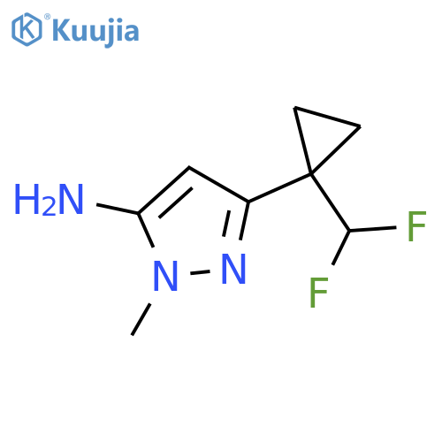 3-[1-(Difluoromethyl)cyclopropyl]-1-methyl-1h-pyrazol-5-amine structure