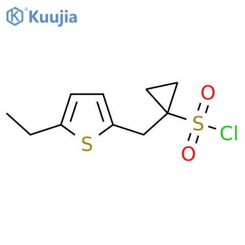 1-(5-ethylthiophen-2-yl)methylcyclopropane-1-sulfonyl chloride structure