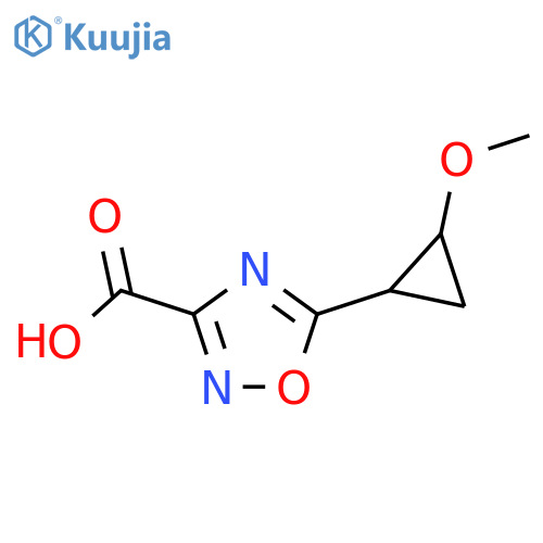 5-(2-methoxycyclopropyl)-1,2,4-oxadiazole-3-carboxylic acid structure