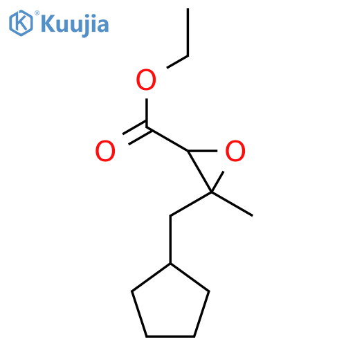 Ethyl 3-(cyclopentylmethyl)-3-methyloxirane-2-carboxylate structure