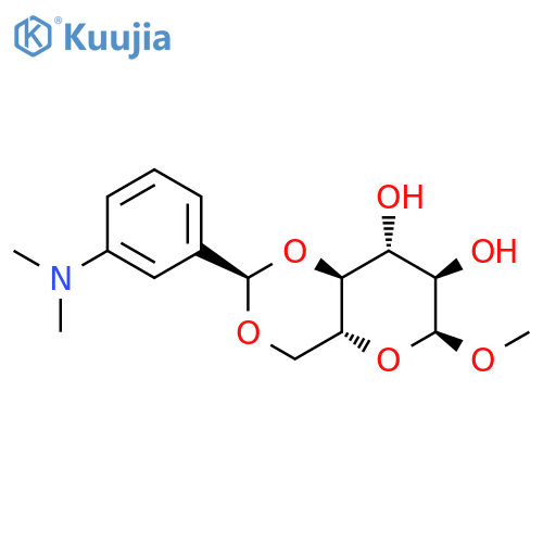 Methyl 4,6-O-[(R)-[3-(dimethylamino)phenyl]methylene]-α-D-glucopyranoside structure