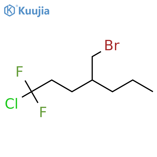 4-(Bromomethyl)-1-chloro-1,1-difluoroheptane structure