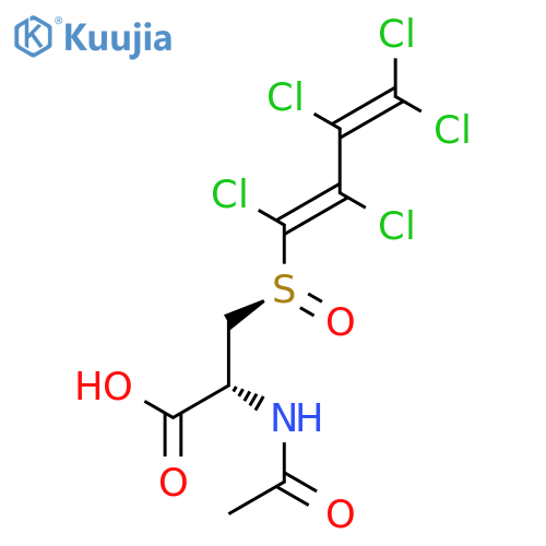 L-Alanine, N-acetyl-3-[(S)-(1,2,3,4,4-pentachloro-1,3-butadienyl)sulfinyl]- structure