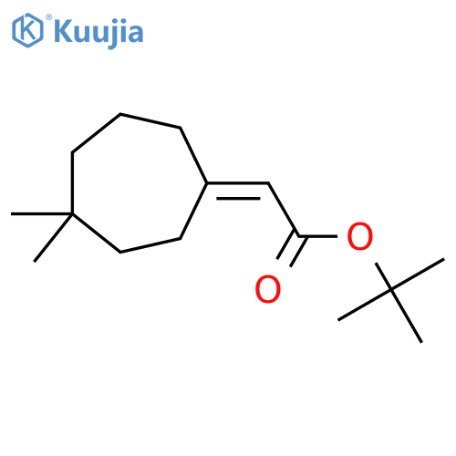 tert-butyl 2-(1Z)-4,4-dimethylcycloheptylideneacetate structure