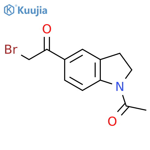1-(1-Acetyl-2,3-dihydro-1H-indol-5-yl)-2-bromoethanone structure