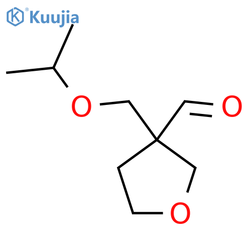 3-(propan-2-yloxy)methyloxolane-3-carbaldehyde structure