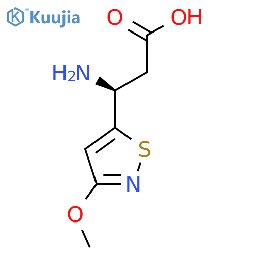 (3S)-3-amino-3-(3-methoxy-1,2-thiazol-5-yl)propanoic acid structure