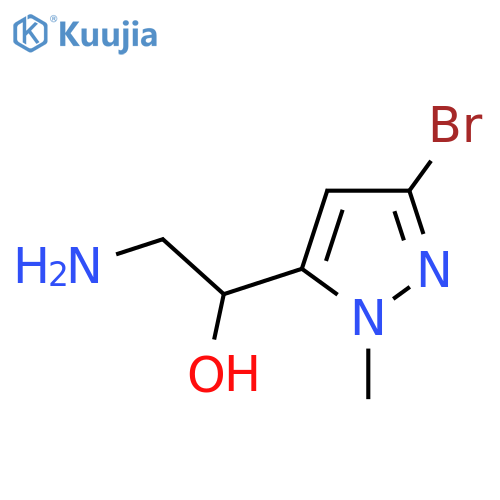 2-amino-1-(3-bromo-1-methyl-1H-pyrazol-5-yl)ethan-1-ol structure