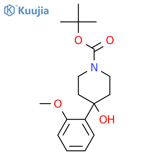 1-Piperidinecarboxylic acid, 4-hydroxy-4-(2-methoxyphenyl)-,1,1-dimethylethyl ester structure