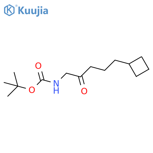 tert-butyl N-(5-cyclobutyl-2-oxopentyl)carbamate structure