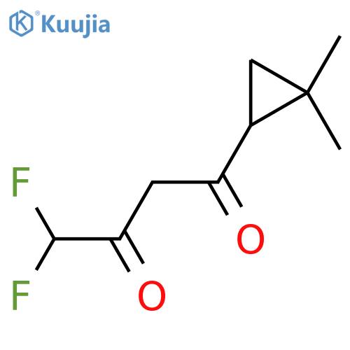 1-(2,2-dimethylcyclopropyl)-4,4-difluorobutane-1,3-dione structure