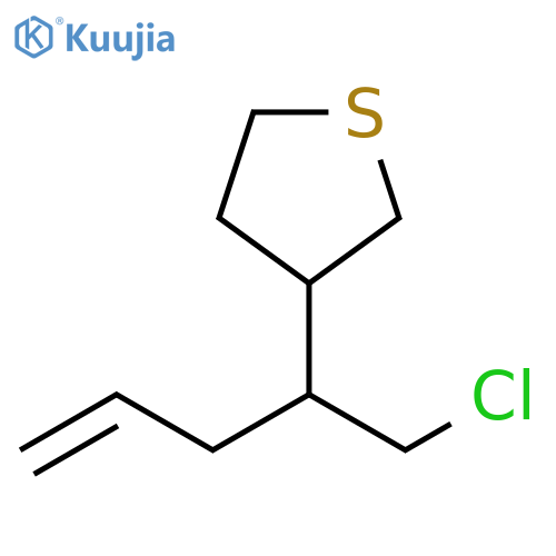 Thiophene, 3-[1-(chloromethyl)-3-buten-1-yl]tetrahydro- structure