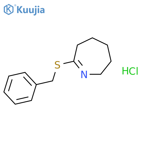 2H-Azepine, 3,4,5,6-tetrahydro-7-[(phenylmethyl)thio]-, hydrochloride structure