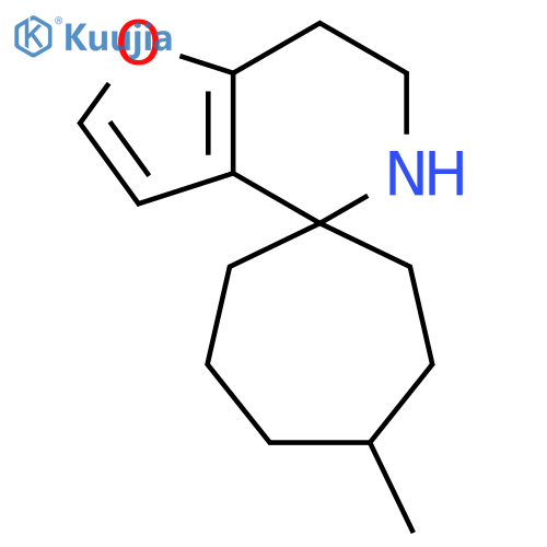 5-methyl-6',7'-dihydro-5'H-spirocycloheptane-1,4'-furo3,2-cpyridine structure