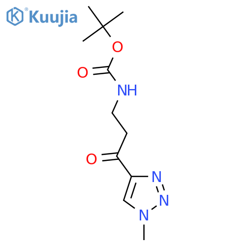 tert-butyl N-[3-(1-methyl-1H-1,2,3-triazol-4-yl)-3-oxopropyl]carbamate structure
