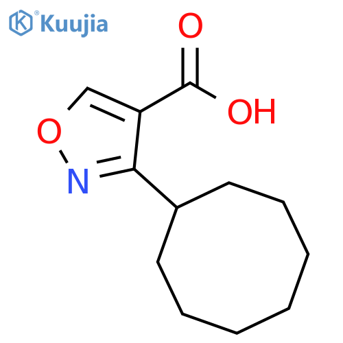 3-cyclooctyl-1,2-oxazole-4-carboxylic acid structure