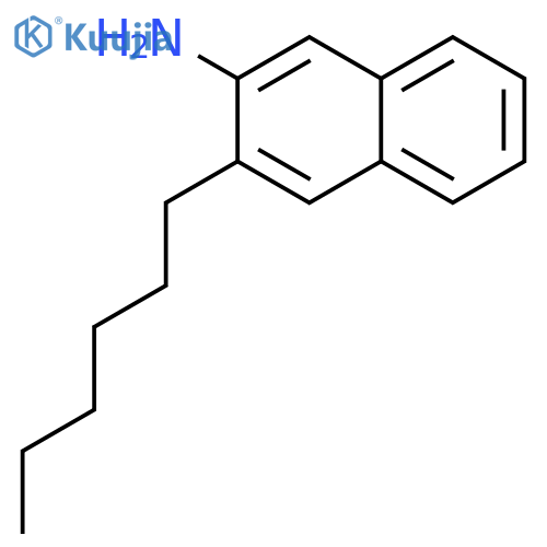 2-Naphthalenamine, 3-hexyl- structure