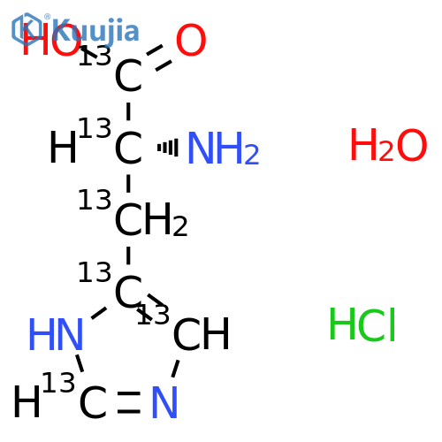 L-Histidine Hydrochloride Hydrate 13C6 structure
