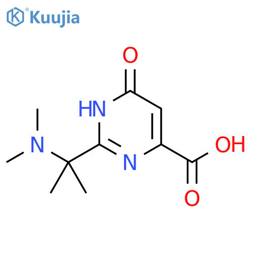 4-Pyrimidinecarboxylic acid, 2-[1-(dimethylamino)-1-methylethyl]-1,6-dihydro-6-oxo- structure