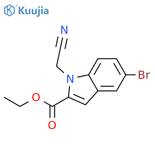 ethyl 5-bromo-1-(cyanomethyl)-1H-indole-2-carboxylate structure