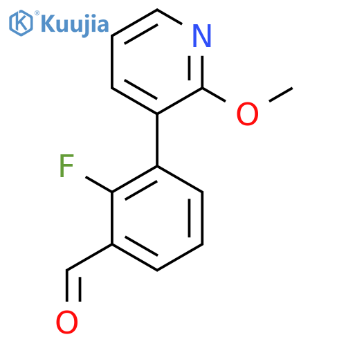 2-Fluoro-3-(2-methoxypyridin-3-yl)benzaldehyde structure